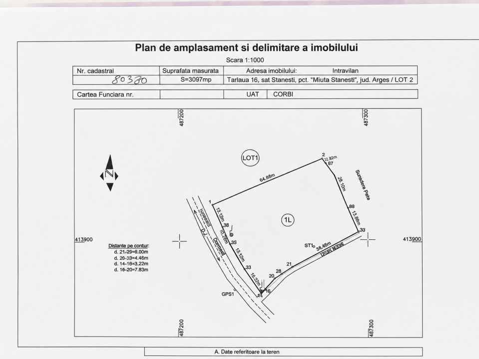 Teren intravilan, Comuna Corbi, Jud. Argeș, toarte utilitatile - Poză 2
