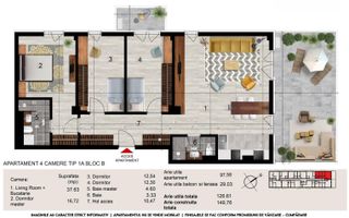 Apartament 4 camere, 2 bai, terasa 20 mp - Metrou Sisesti, Comision 0 - Poză 1