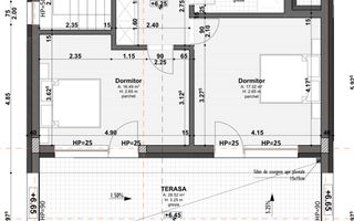 Ap 4 camere  in imobil tip vila, 121.74 mp utili + terasa 28 mp! - Schiță 3