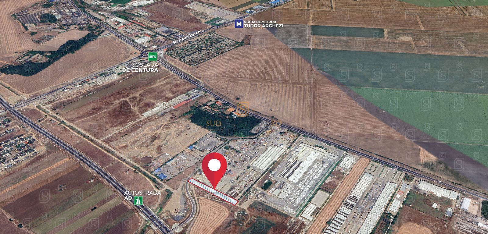 Teren intravilan, 4200 mp, adiacent A0 si Centura Sud - Poză 2