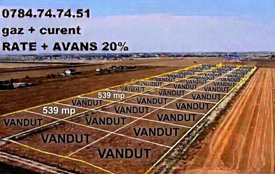 Teren in 36 RATE cu gaz si curent - comuna Berceni - Poză 2
