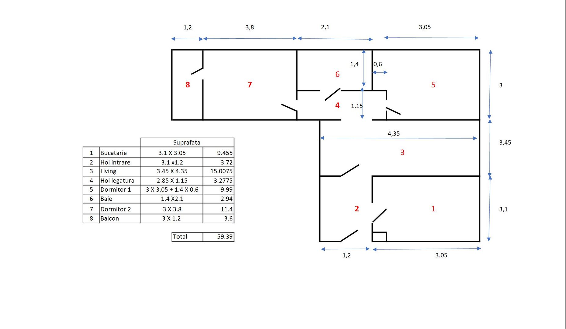 Apartament 3 camere zona Piața Victoriei - Poză 3