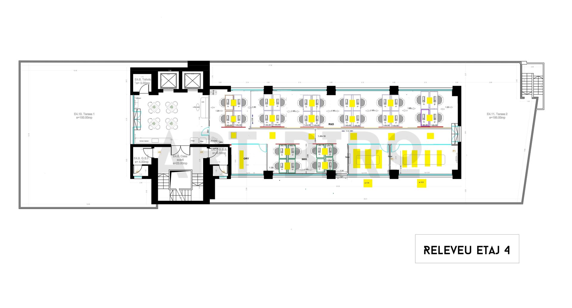 Zero comision, 290mp birou versatil cu terasa 340mp, Romana, 6' metrou - Schiță 10