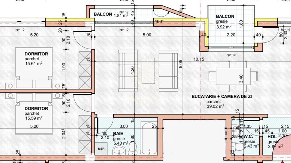 OFERTA! Apartament Finisat 3 camere 81,9 mp-etaj 1-Calea Moldovei - Poză 1