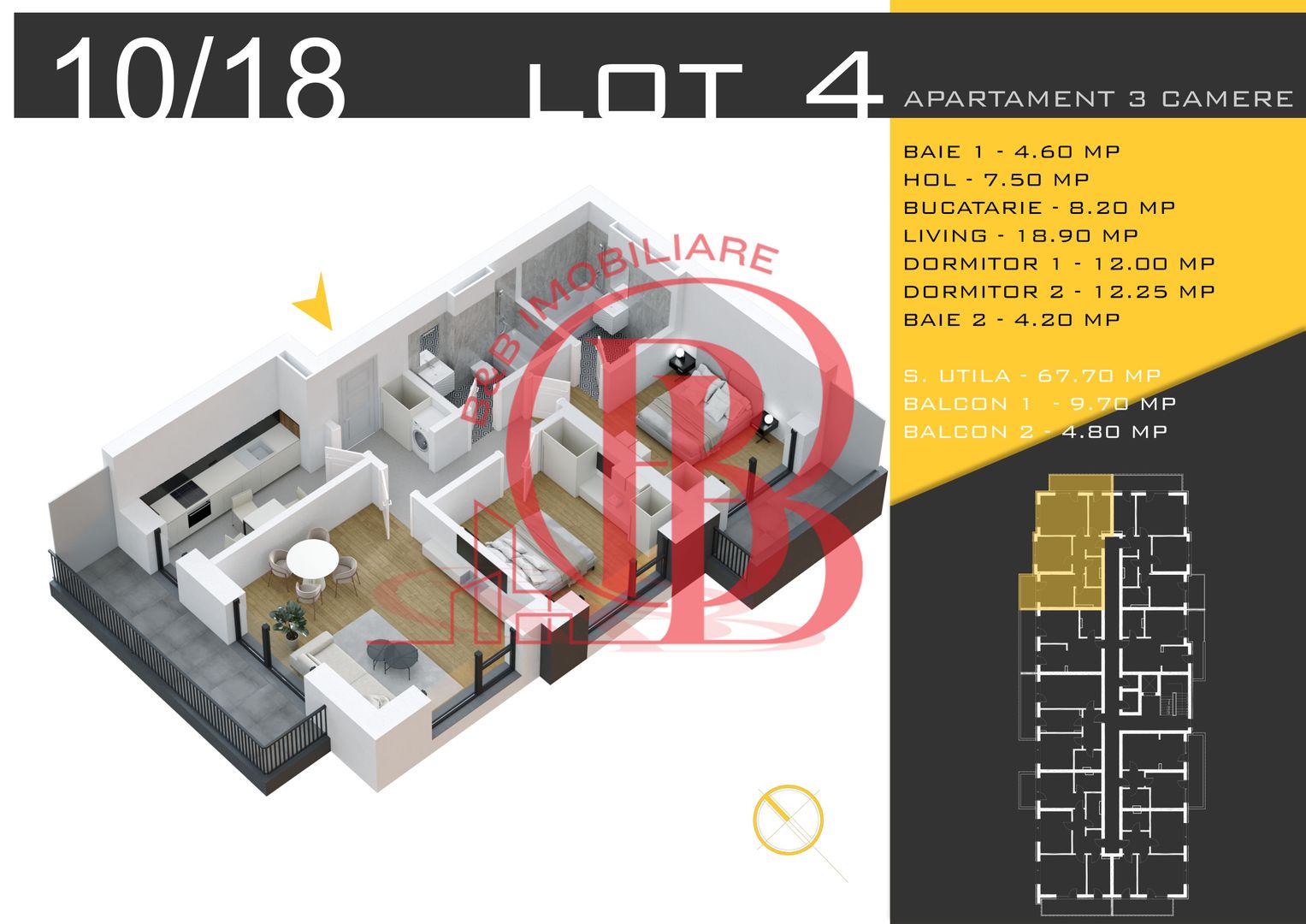 3 camere decomandat Titan Pallady  Metrou Nicolae Teclu - Schiță 3