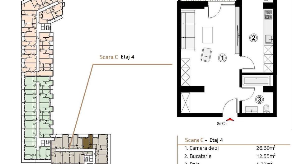 Apartament nou de vanzare 44 mp Soporului Comision 0% - Poză 4