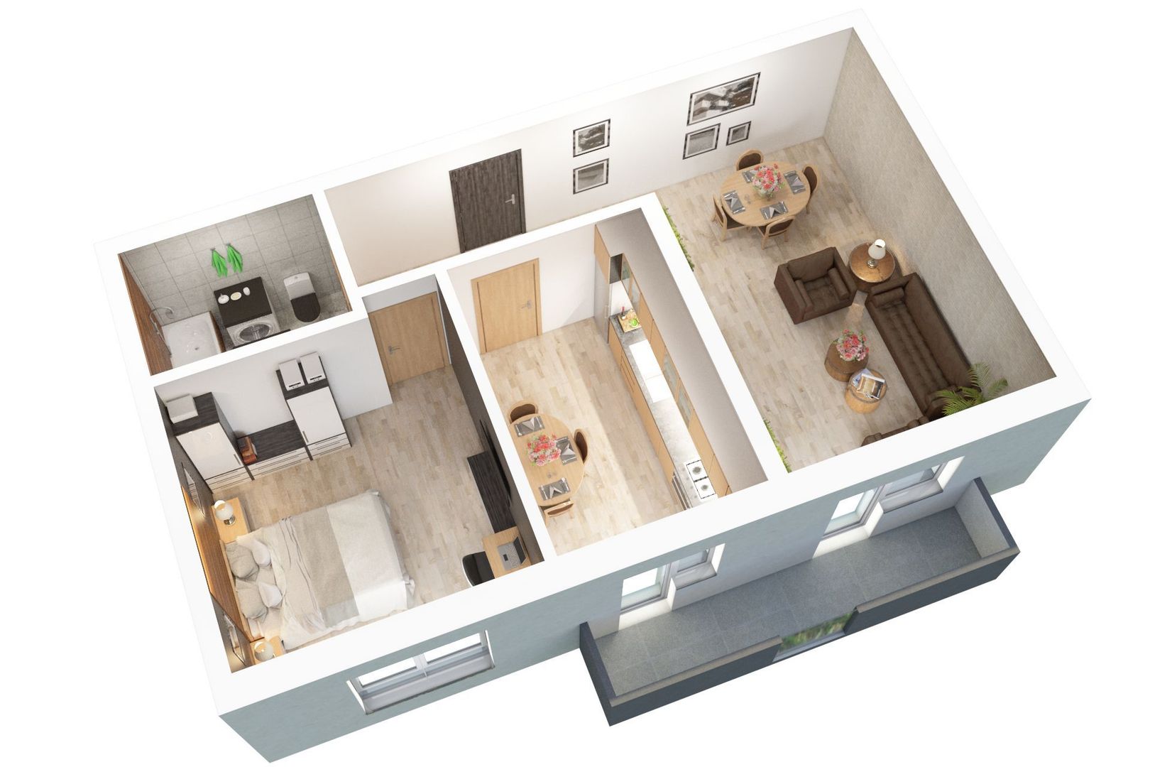 Apartament 2 camere decomandat, balcon, zona Doamna Stanca, Comision 0 - Poză 5