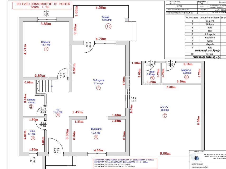 Casa Individuala Moderna cu 5 camere si 450 mp de curte, zona Selimbar - Schiță 8
