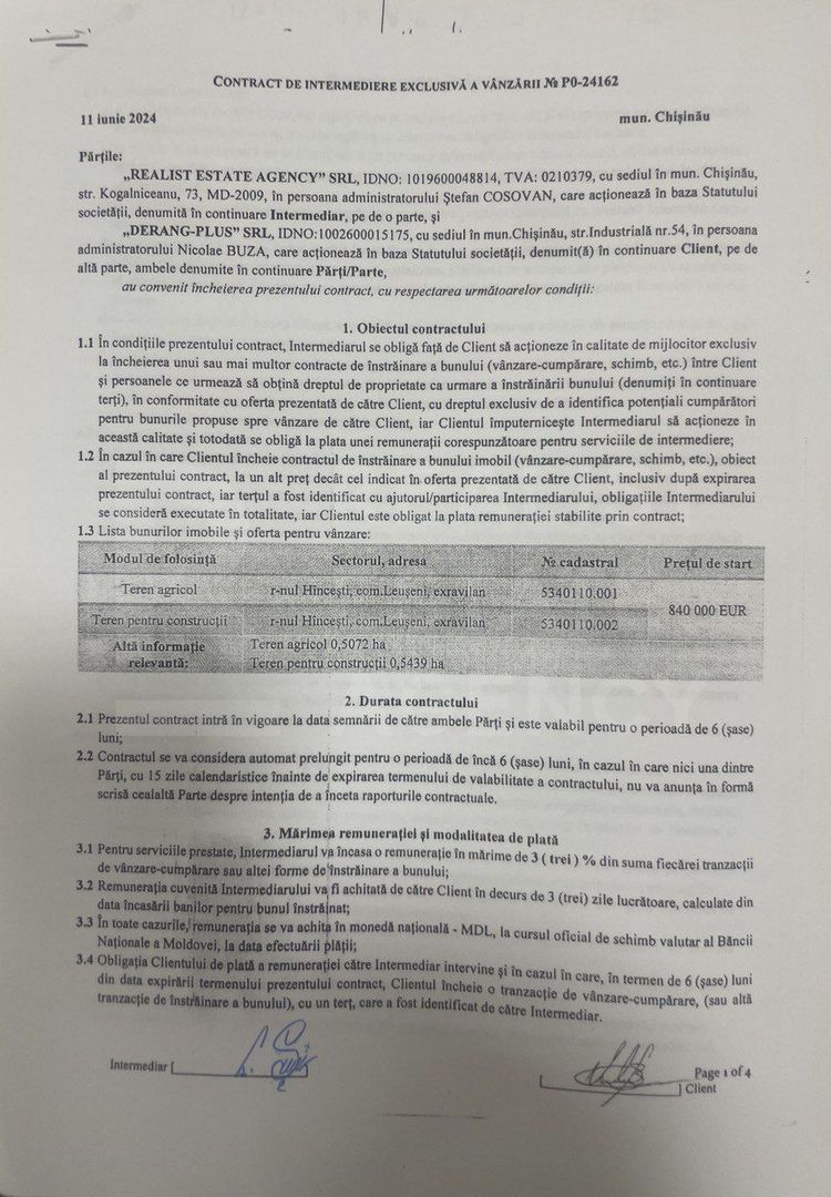 Vânzare, teren pentru construcții, 1.05 ha, satul Leușeni, Hâncești - Poză 4