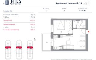 Vânzare, apartament, 2 camere tip 2A, HILS Titanium, București - Poză 2