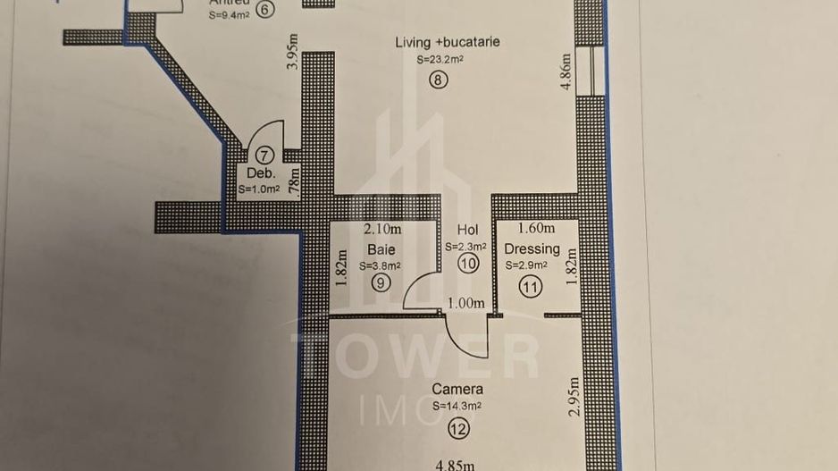 Apartament 2 camere la casa | Zona Piata Cibin | 57 mp utili - Poză 12