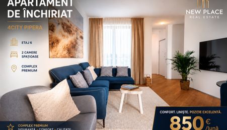 Nou! Rond Omv, Pipera- 4City- 3 camere si loc de parcare - La cheie