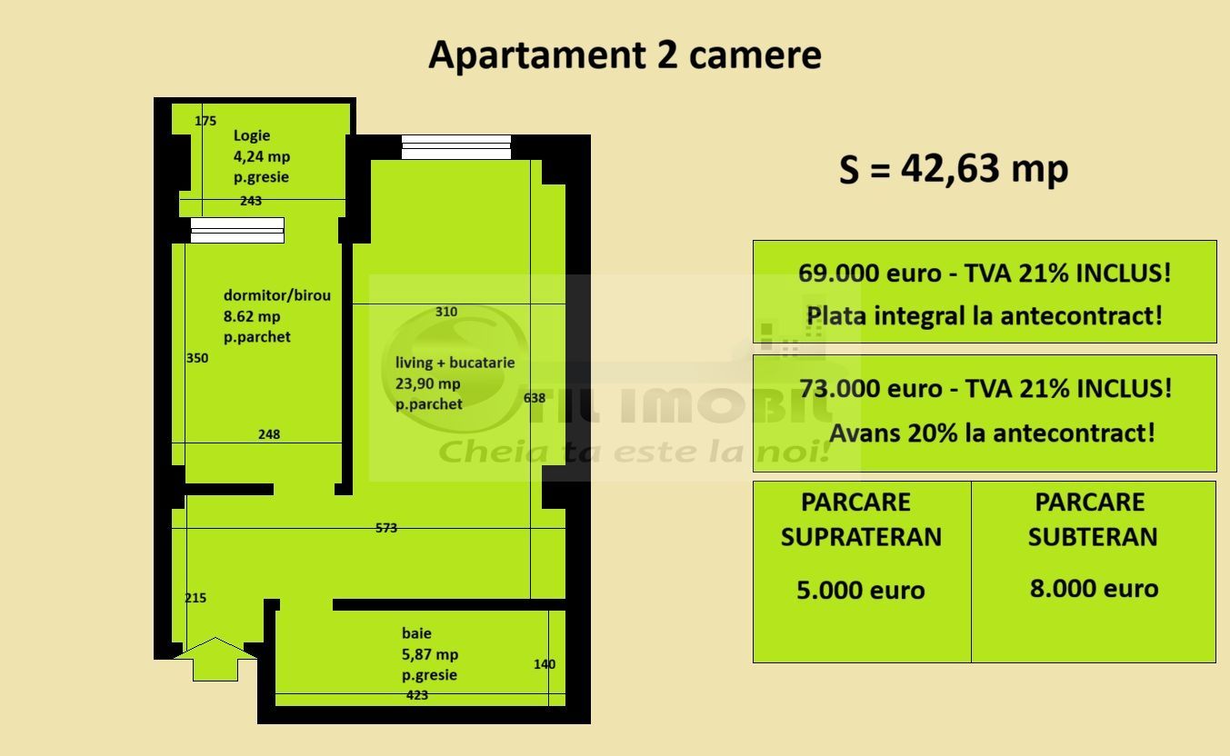 Apartament 2 camere Cug Valea Adanca, bloc nou, cartier rezidential - Poză 2
