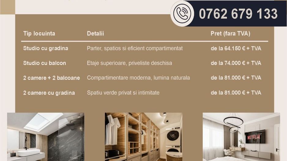 APARTAMENT NOU - 2 camere, parter, cu GRĂDINĂ, Complex LOGICENT; - Poză 2