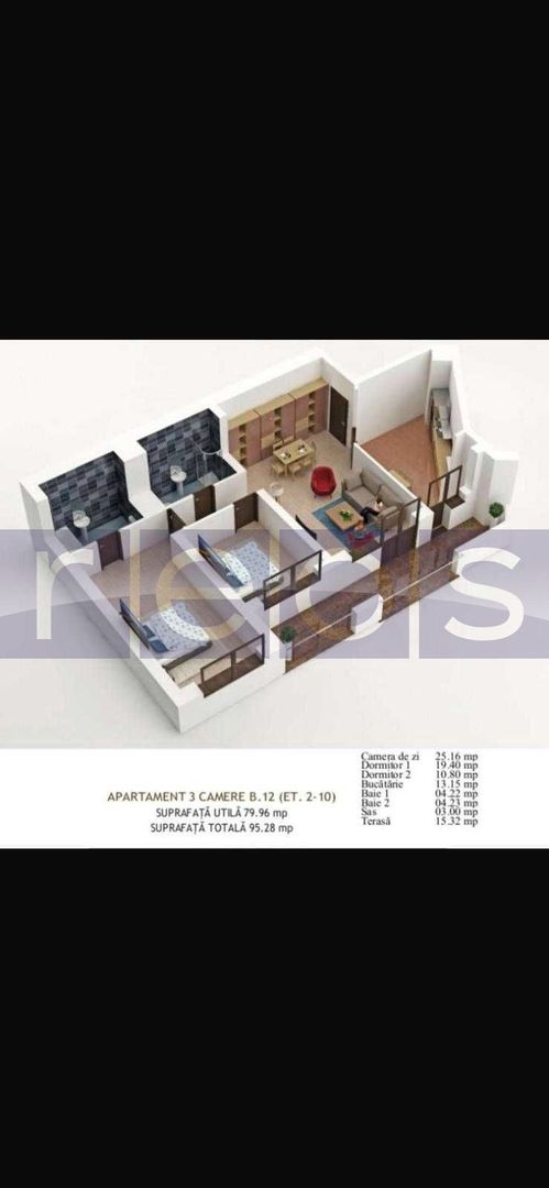 VANZARE 3 CAMERE DECOMANDAT - 2 min metrou Mihai Bravu - Poză 7