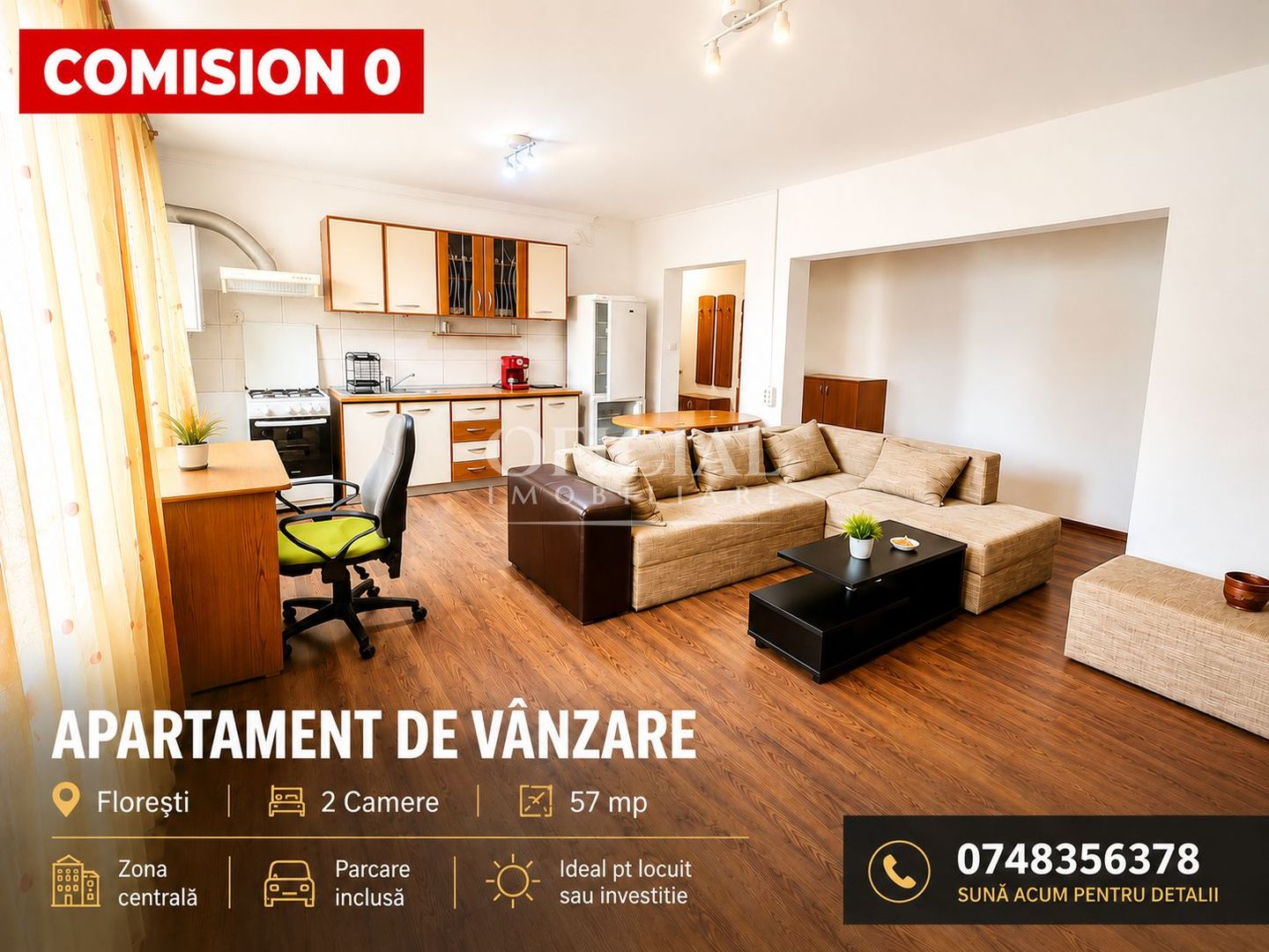 Apartament 2 camere | 57 mp | Parcare | Zona Eroilor | Floresti - Poză 1