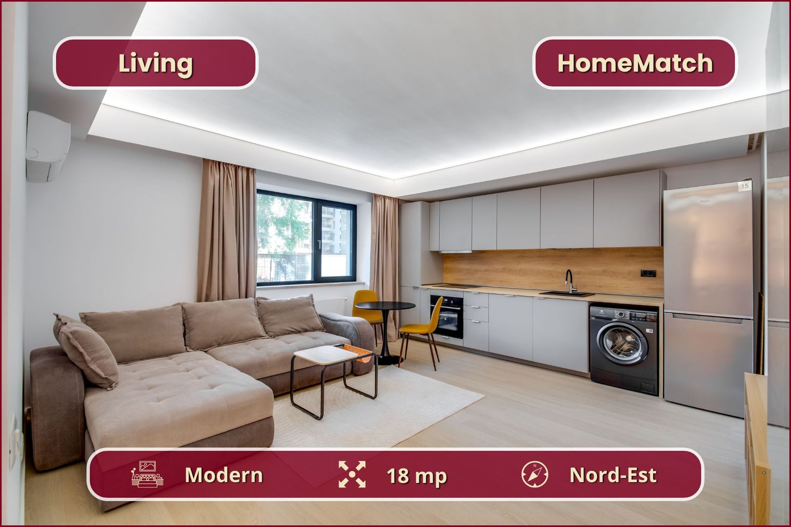 Cortina North || 2 Camere || Baie cu duș || Comision 0% - Poză 2