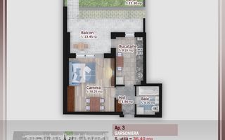 GARSONIERA DECOMANDATA+GRADINA IN BLOC P+3 / PALLADY.COMISION 0%! - Poză 2