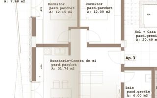 De vanzare Apartament 3 camere - Bloc nou - Republicii - Poză 3