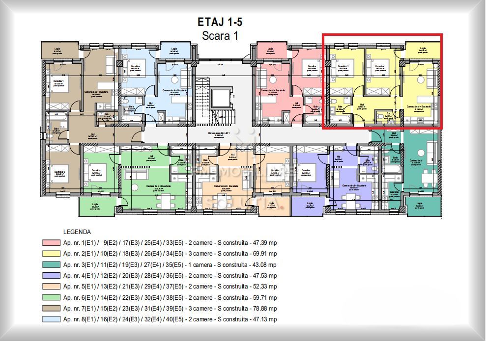Apartament 3 camere | Bloc Nou| Etaj 1 | 2 băi | C. Brâncoveanu - Schiță 18