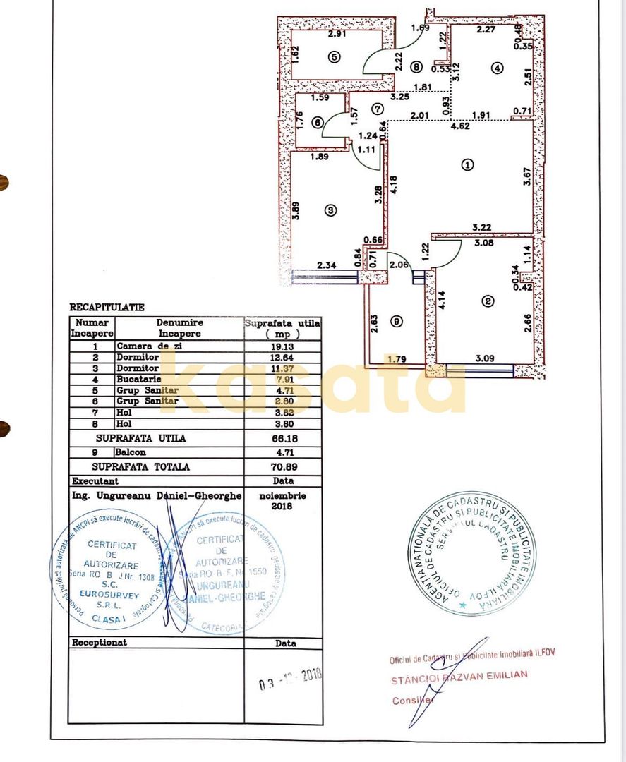 3 camere complet mobilat & utilat, loc de parcare inclus | 4City North - Schiță 9