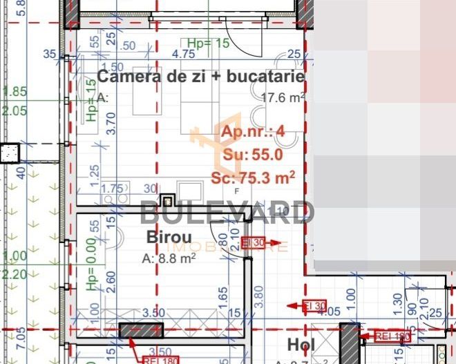 Apartament cu 3 camere,CF/55 mp/terasa 20mp/parcare subterana! - Poză 2