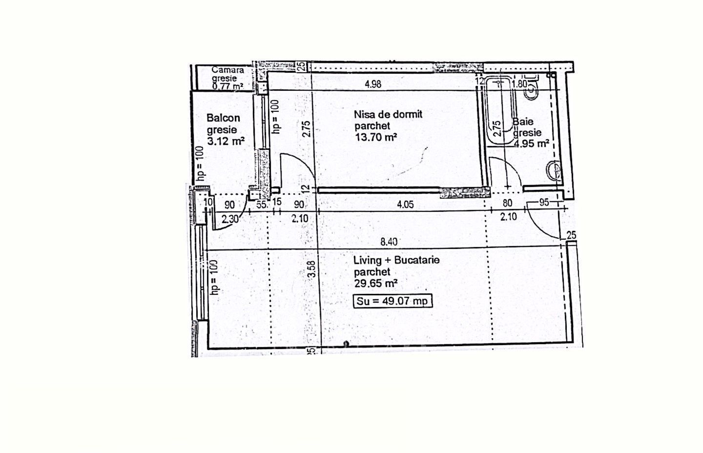 NOU! Apartamente cu 2-3 camere, semifinisat, balcon /terasa, zona VIVO - Poză 6