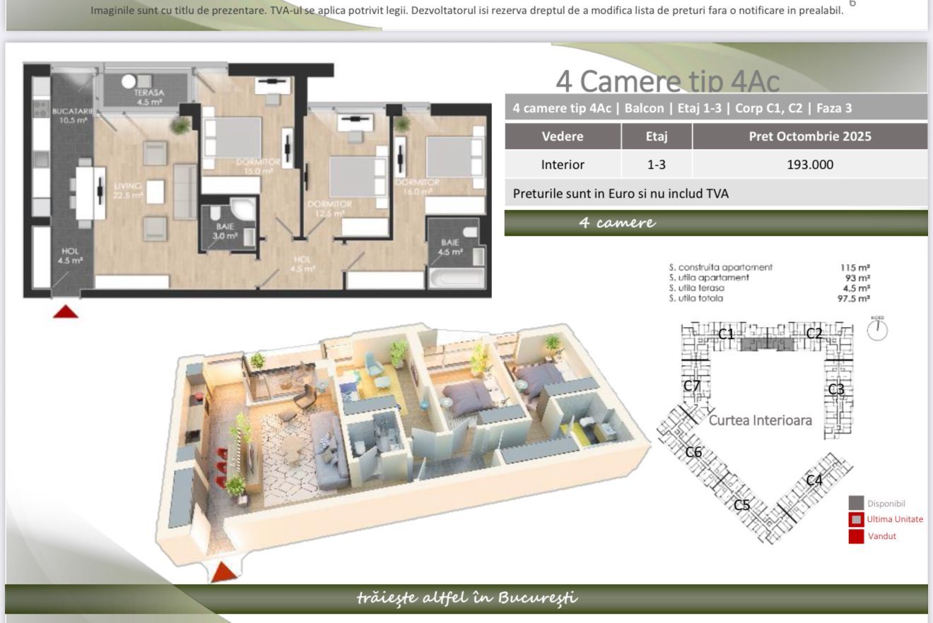 Apartament 4 camere spațios,  Sector 1, amenajat, comision 0% - Poză 19