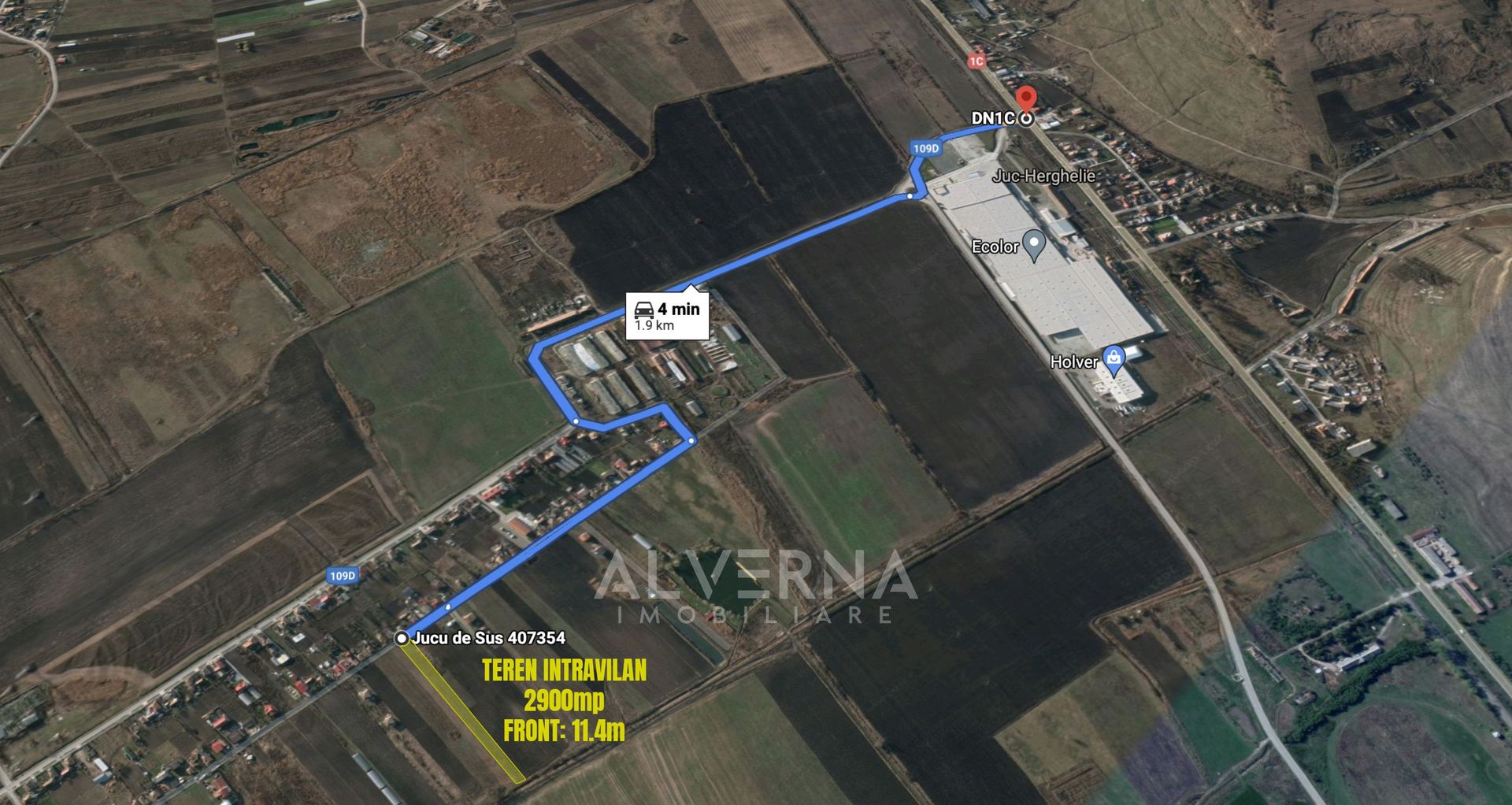 Teren intravilan - cadastrat - 2900mp - front 11.4m - Jucu de Mijloc - Poză 2