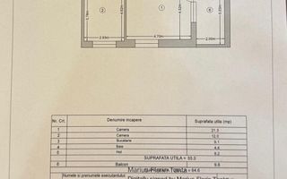 Apartament cu 2 camere modern – de inchiriat, strada Postalionului - Schiță 12