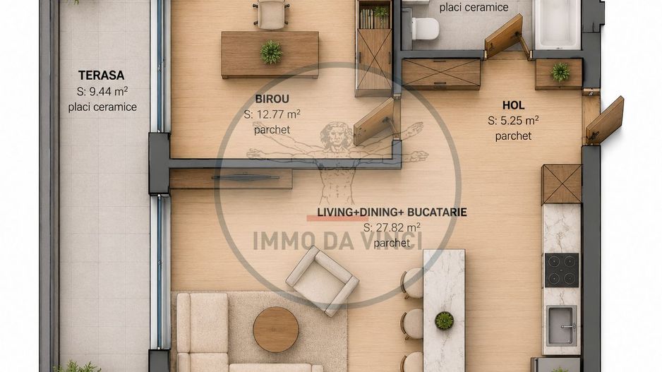 Apartamente cu 1-2-3-4 camere, parcare | Bloc Nou Traian Vuia Pod IRA - Poză 7
