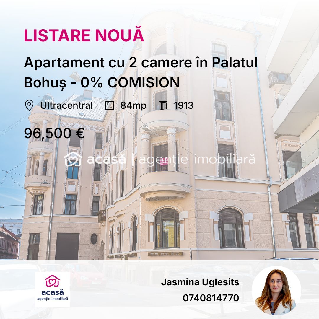 Apartament cu 2 camere în Palatul Bohuș - 0% COMISION - Poză 1