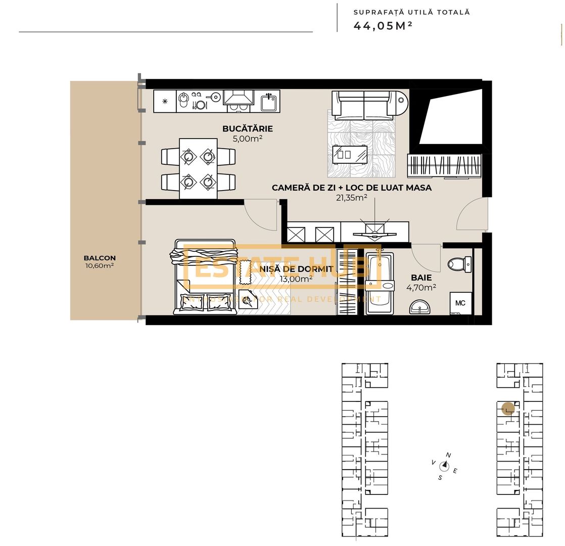 APARTAMENT 2 CAMERE | Comision 0% | CLADIRE NOUA - Poză 4