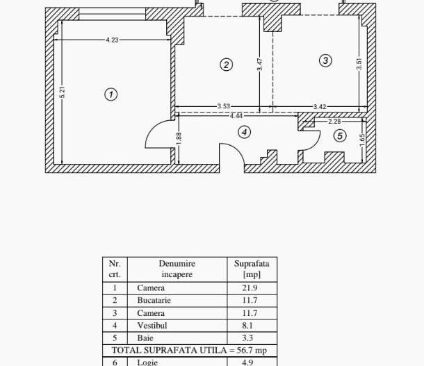 Vanzare 2 Camere Ready-To-Move Unirii - Mircea Voda - Bloc Monolit 2002 - Poză 2