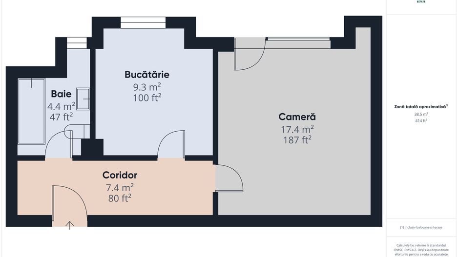 Rate la dezvoltator - Apartament nou cu o cameră etajul 2 - Timișoara - Poză 14
