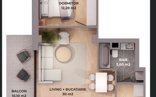 Apartament 2 camere | Residence 5 | Forest 1 - Poză 1