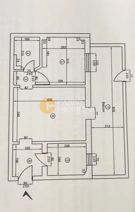 Apartament cu 2 camere semidecomandat cu balcon, liber - zona Zimbru - Poză 7