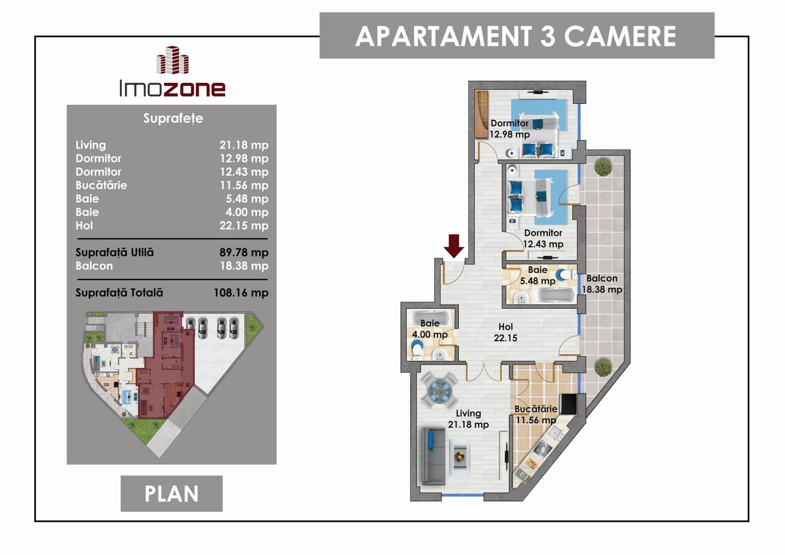 Crangasi, 3 Camere, 110mp, Parter inalt, Finisaje La Alegere, Bloc Nou, FINISAT - Poză 4
