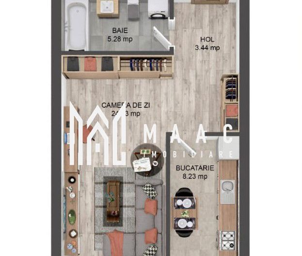 Comision 0 % | Studio | Etaj 3 | Loc de parcare - Poză 3