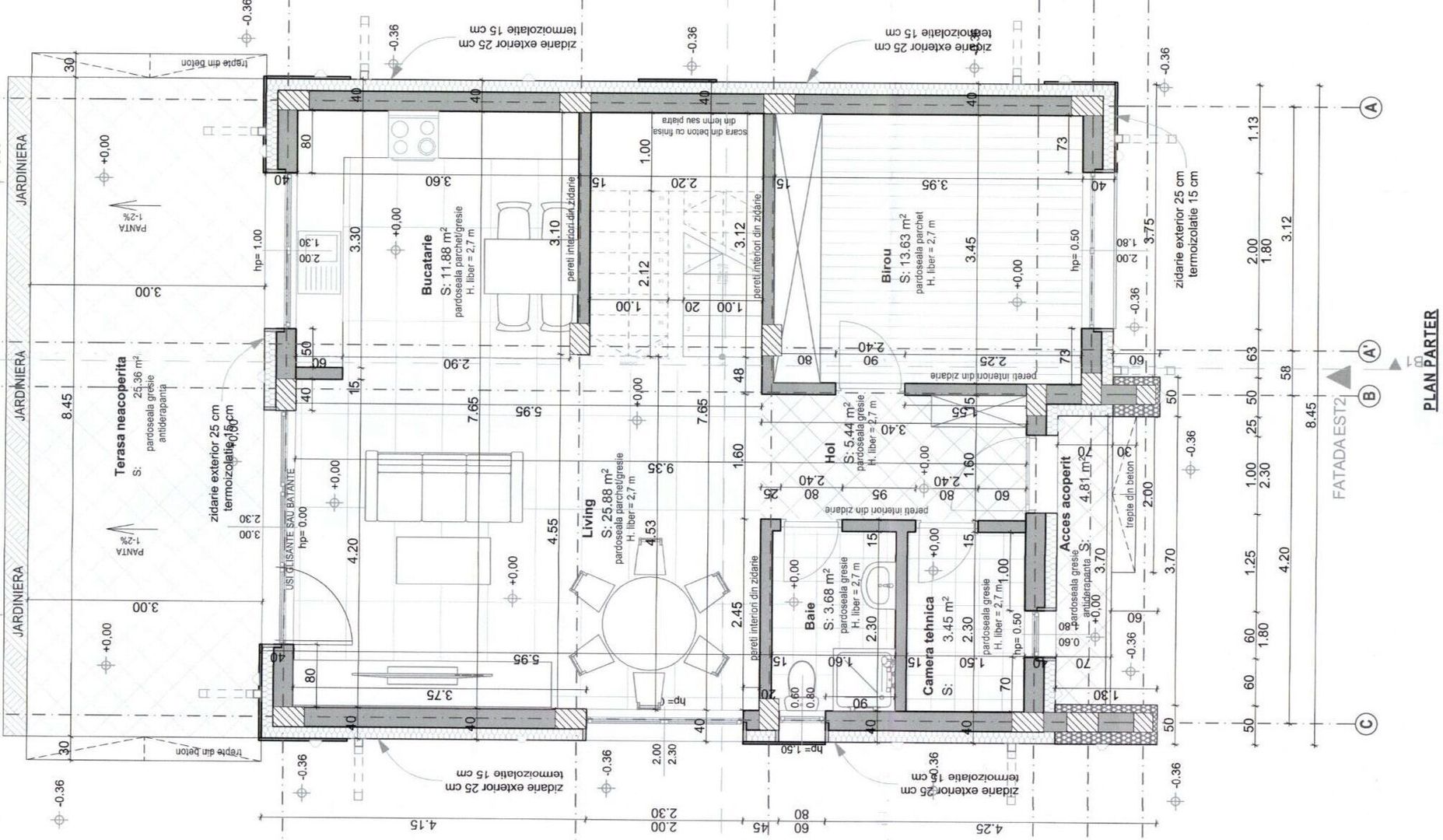 Casa individuala 5 camere, teren 704 mp - 163 mp utili, cel mai mare din zona - Schiță 32