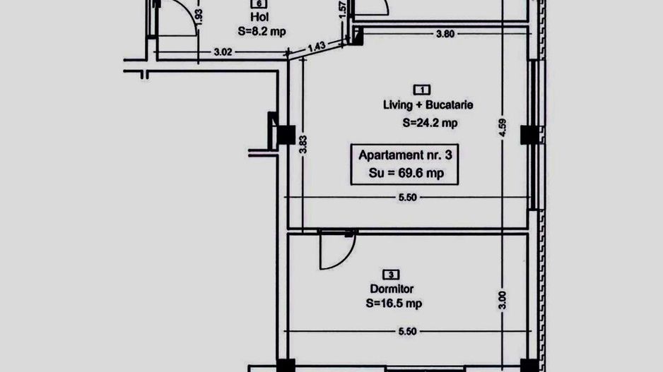 Ap 3 camere -Tautiului Residence Parcul Poligon Sub Cetate ap3 C3 - Schiță 22