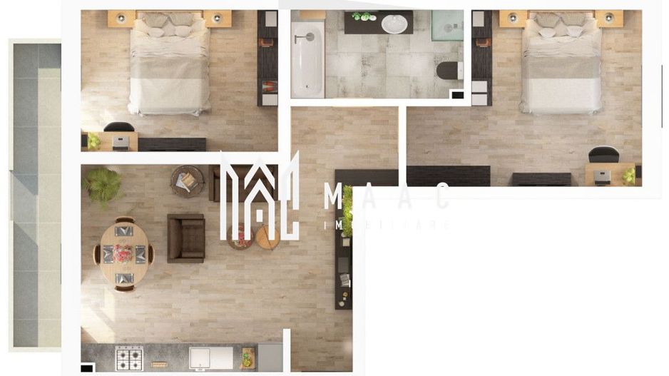 Apartament 3 camere 2 bai I 61.2 MPU I Doamna Stanca -Selimbar - Poză 6