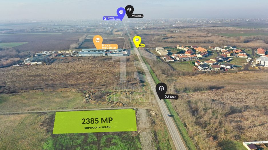 Vanzare | Teren industrial | 2385 MP | Apa Curent Canal | Mosnita Noua - Poză 1