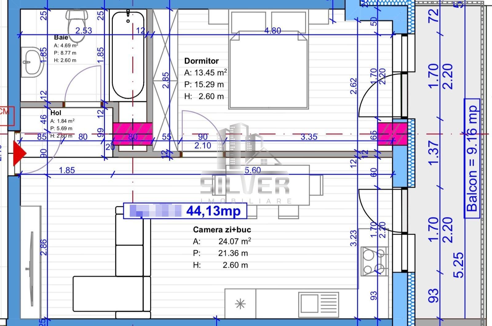 Apartament cu 2 camere/44 mp/imobil NZEB. - Poză 2