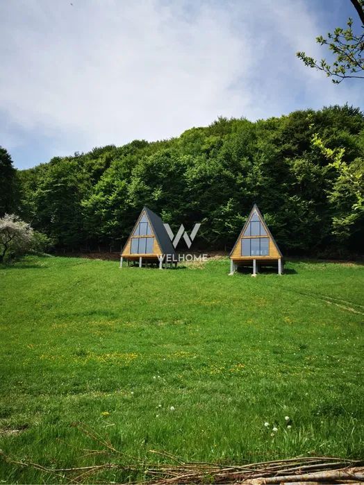 Teren cu cabane A-Frame și priveliște către Munții Făgăraș - Poză 1