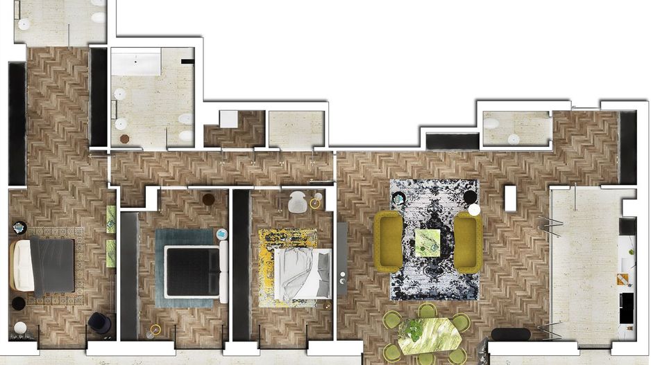 4 Rooms apartment in Exclusivist Building with the most Luxurious Lobby - Poză 7