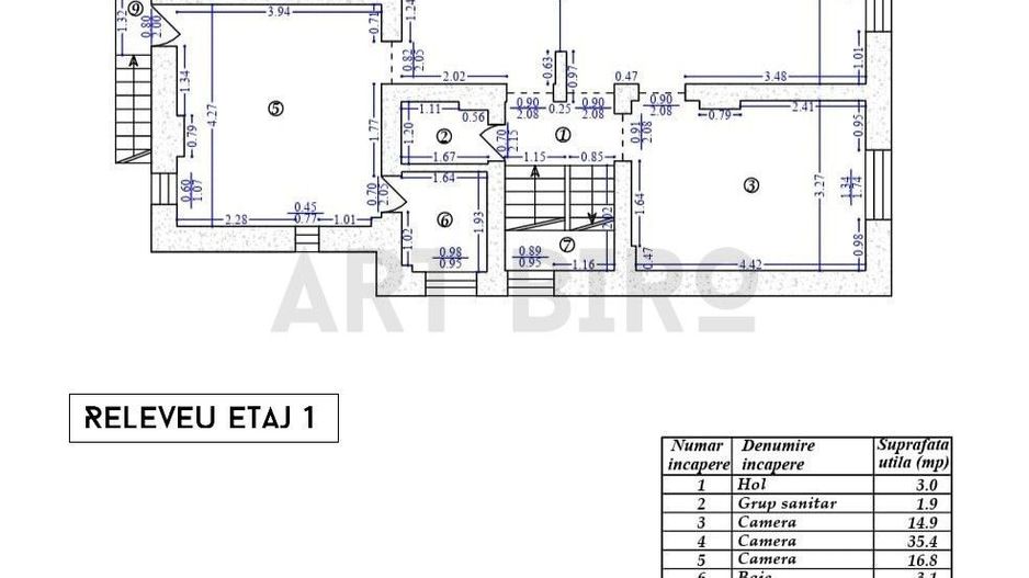 Zero comision, 160mp vila cu smochin B. Vacarescu, birou - comercial - Schiță 19
