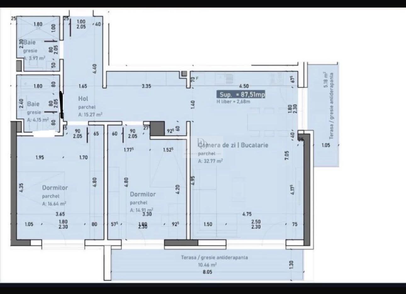 Apartament ULTRALUX cu vedere panoramică | 90 mp + Parcare | Buna Ziua - Schiță 16