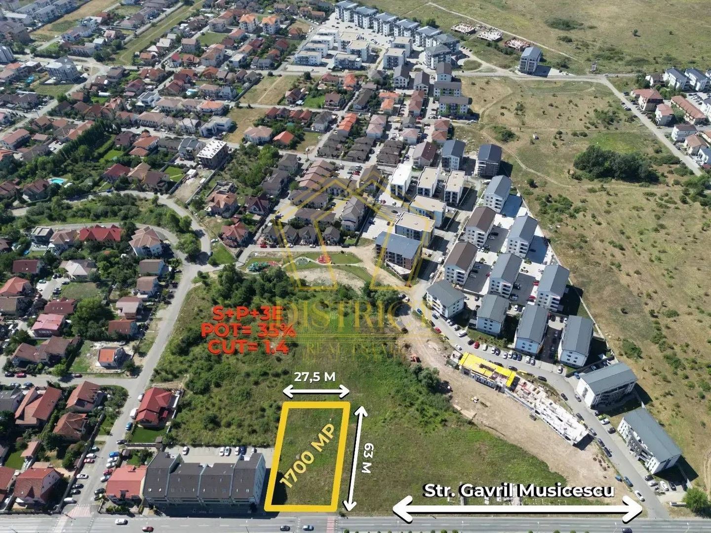 Teren cu PUZ aprobat pentru locuinte colective | 1.700mp | Braytim - Poză 1