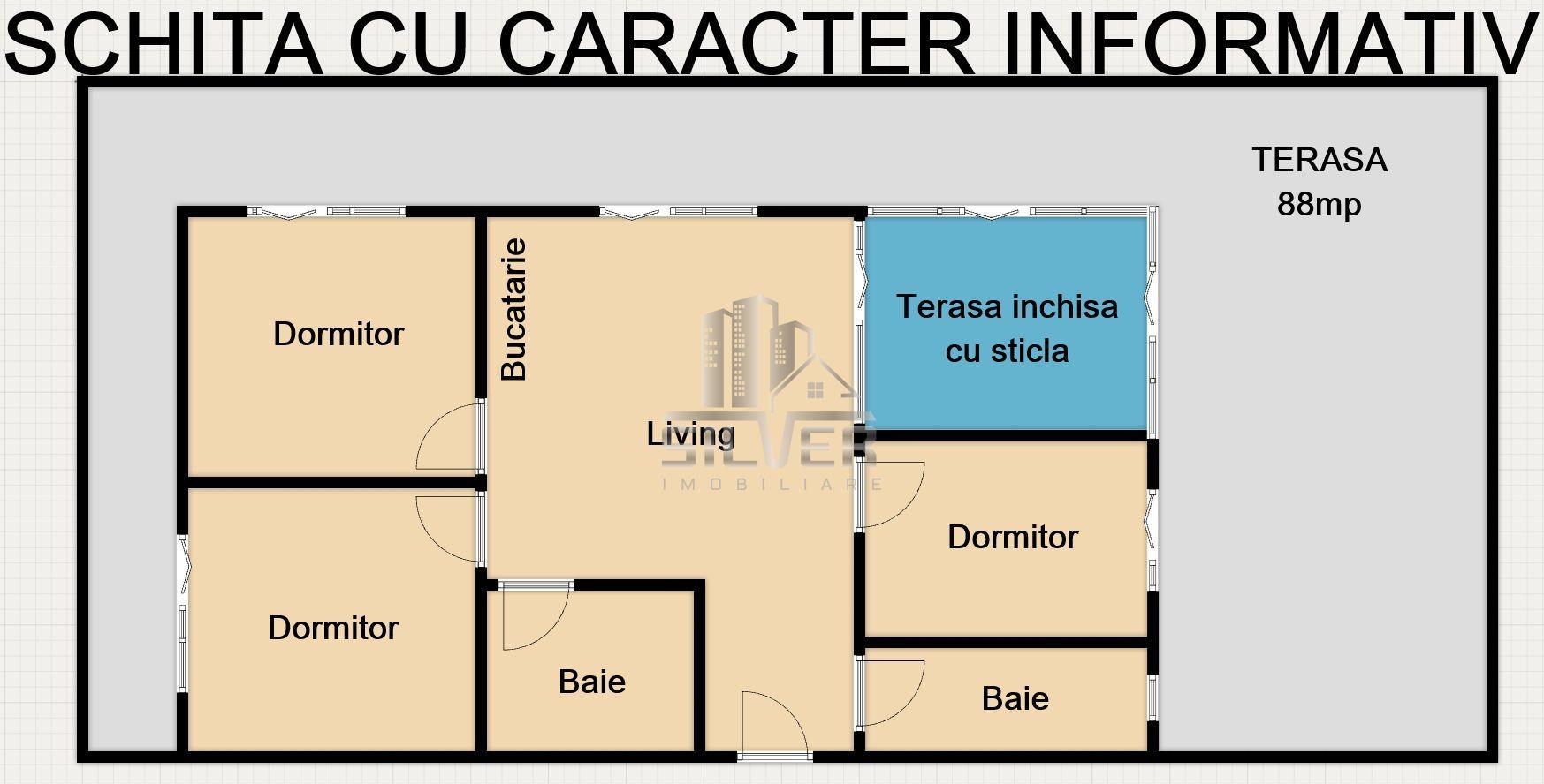 Apartament cu 4 camere+terasa 88mp+parcare/zona Eroilor. - Poză 1